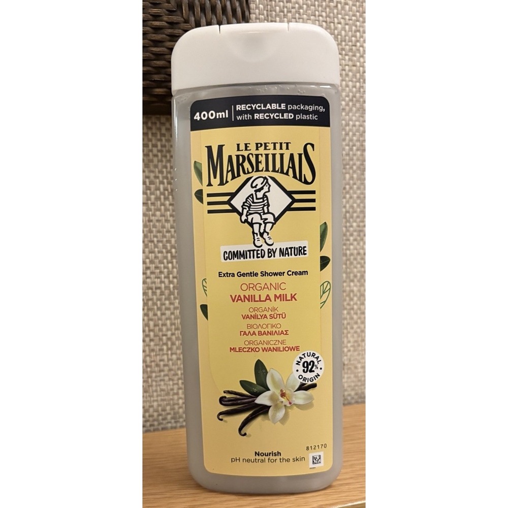 Le Petit Marseillais Organic Vanilla Milk Extra Gentle Shower Cream 13.5 oz FR